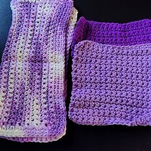 HANDMADE Bath or Kitchen Set 100% Cotton